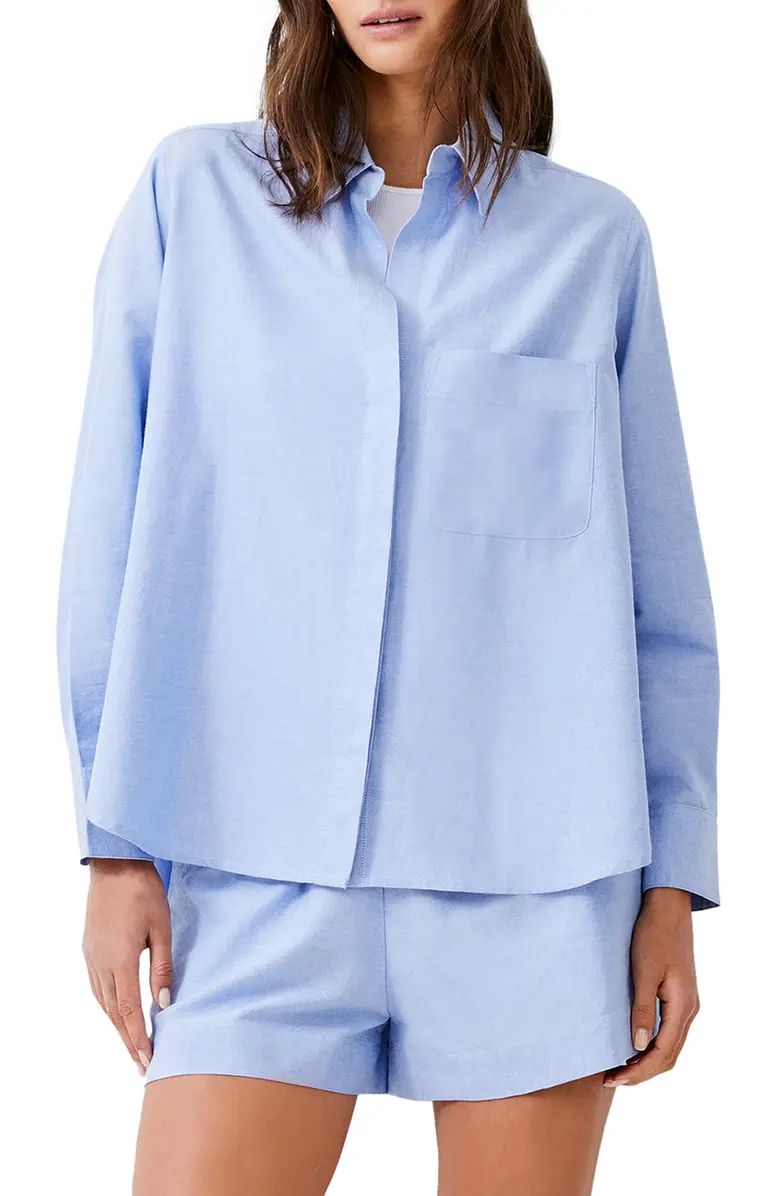 French Connection Popover Chambray Button-Up Shirt | Nordstrom | Nordstrom