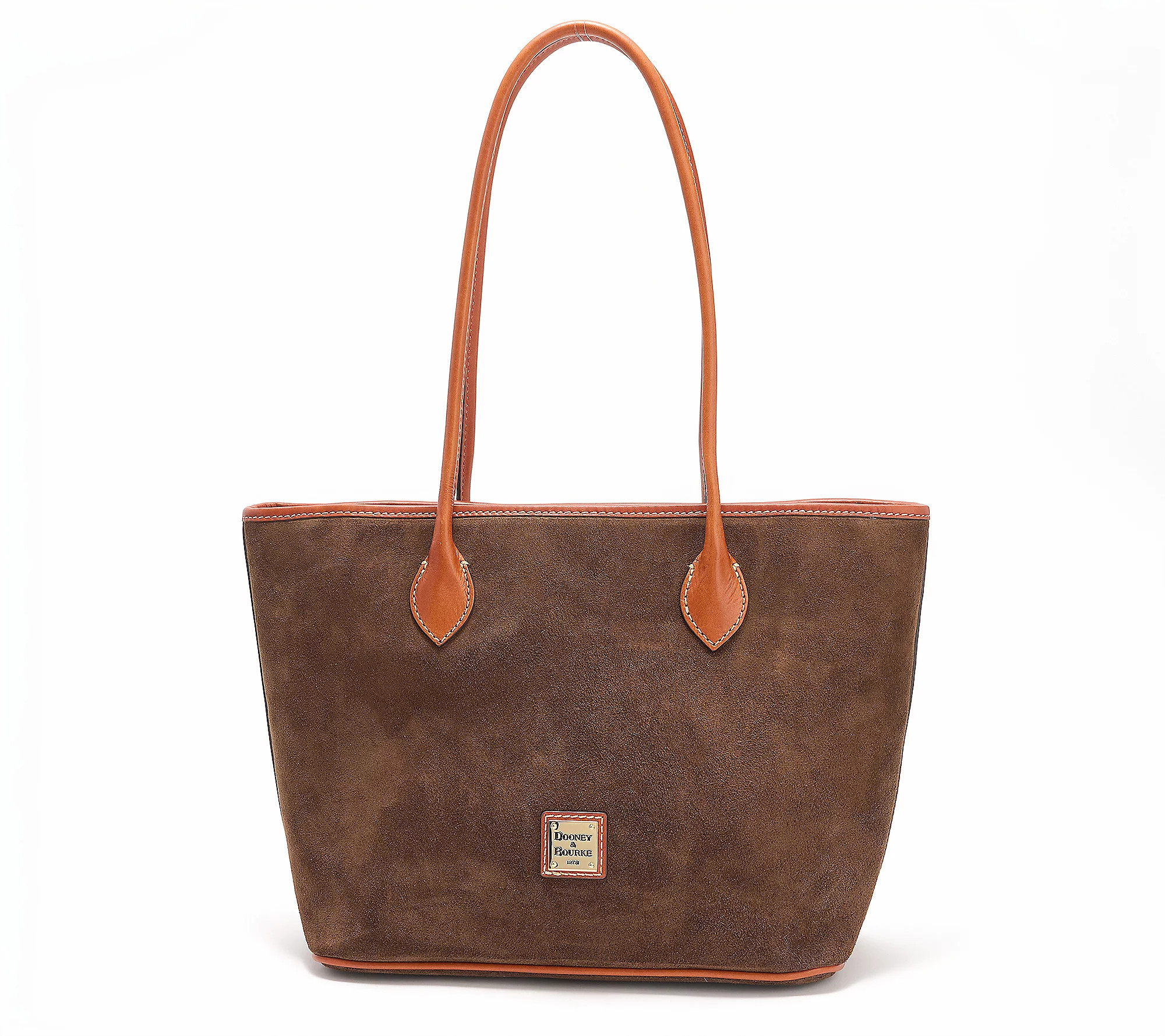 As Is Dooney & Bourke Suede Zip Top Tote | QVC