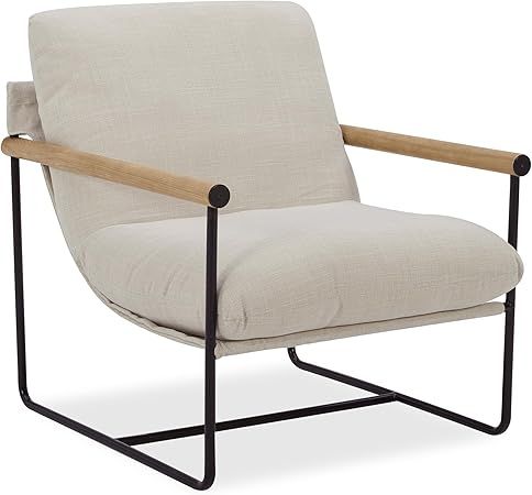 KISLOT Modern Living Room Wood-Metal Frame Accent Chair, 30‘’W, Performance Effie Linen | Amazon (US)