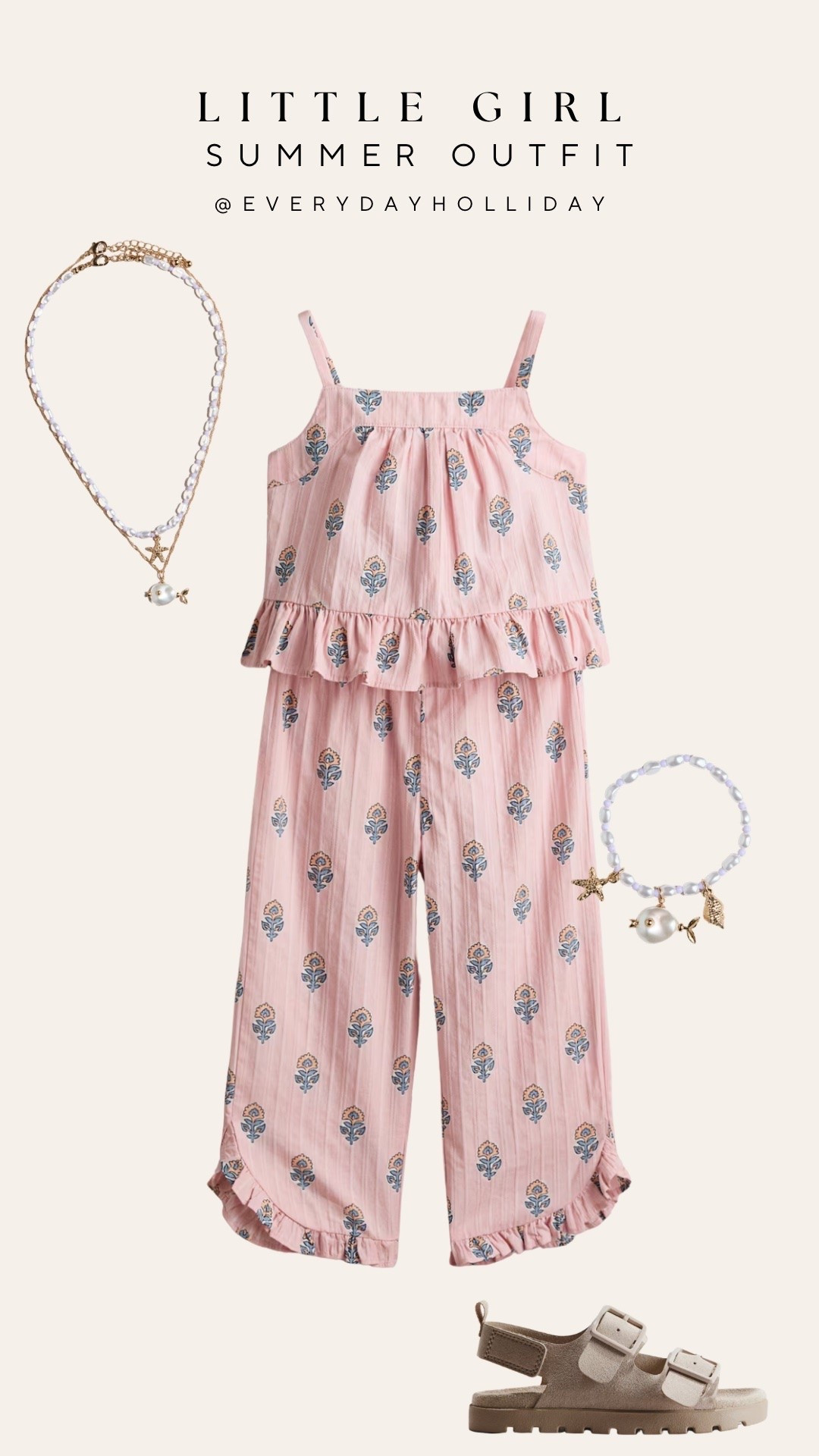 This pink block print set on a little girl? Obsessed. The ruffle trim, the pearl starfish accessories — it’s so sweet. All H&M, all linked! 🩷

#LTKootd #LTKKids #LTKBaby