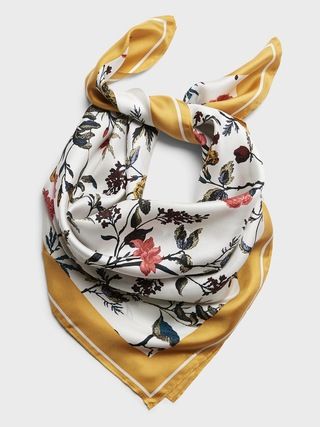 Floral Silk Square Scarf | Banana Republic (US)