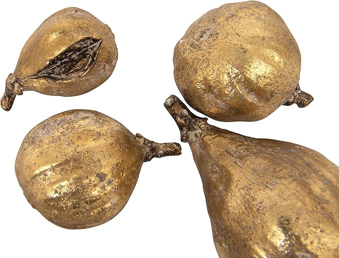 Creative Co-Op Resin Figs with Gold Finish (Set of 5 Pieces) | Amazon (US)