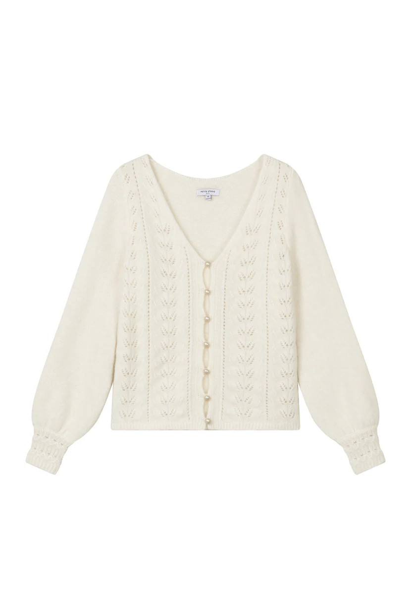 Carissa Mohair Cardigan - Ivory | Petite Studio NYC
