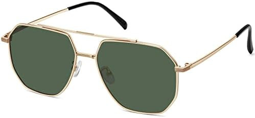 Classic Aviator Sunglasses for Women Men Trendy Square Oversize Polarized Sunglasses | Amazon (US)