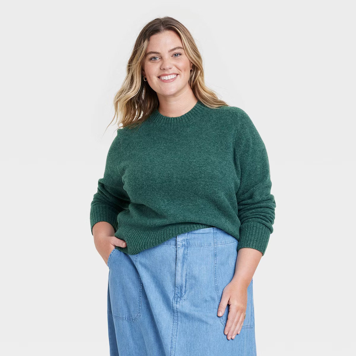 Women's Crew Neck Cashmere-Like Pullover Sweater - Universal Thread™ | Target