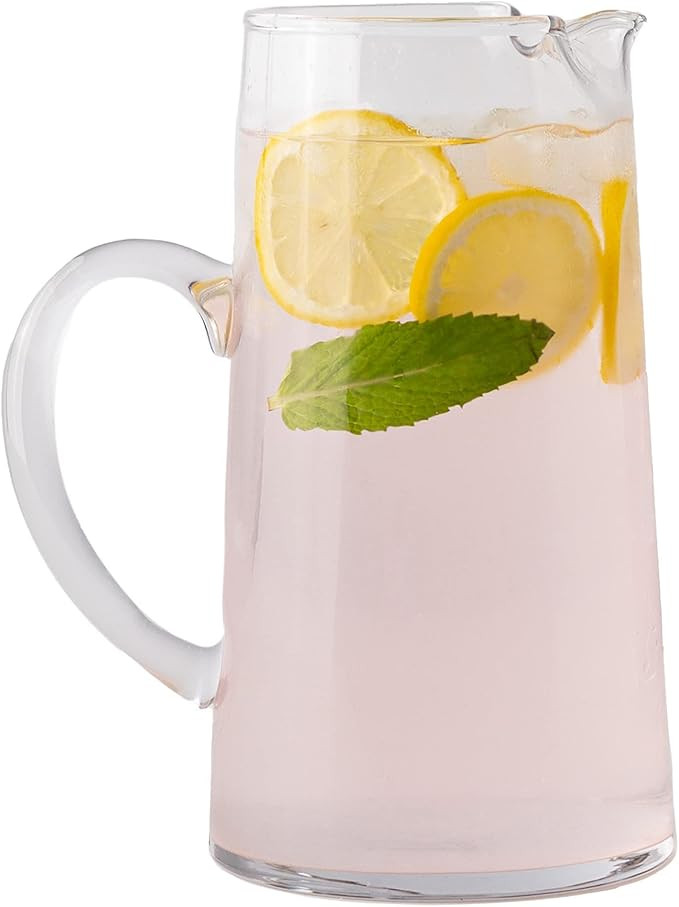 Glass Water Pitcher with Spout – Elegant Serving Carafe for Water, Juice, Sangria, Lemonade, an... | Amazon (US)