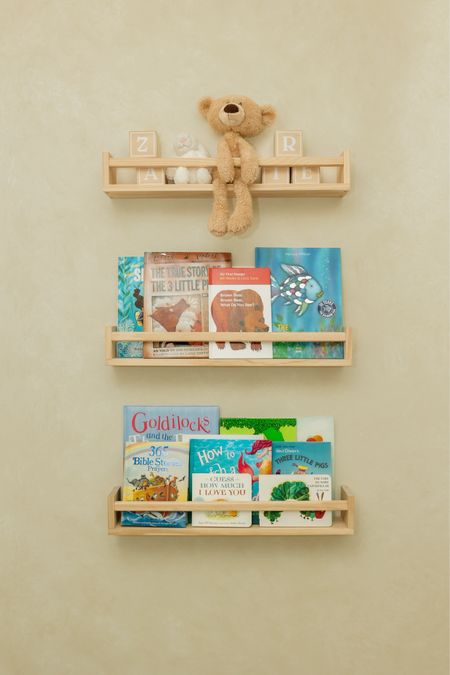 Love these book shelves for the nursery ✨

Nursery inspo - book shelf - books - nursery must haves - baby registry - nursery - playroom - toddler - baby - must haves 

#LTKhome #LTKbaby #LTKkids