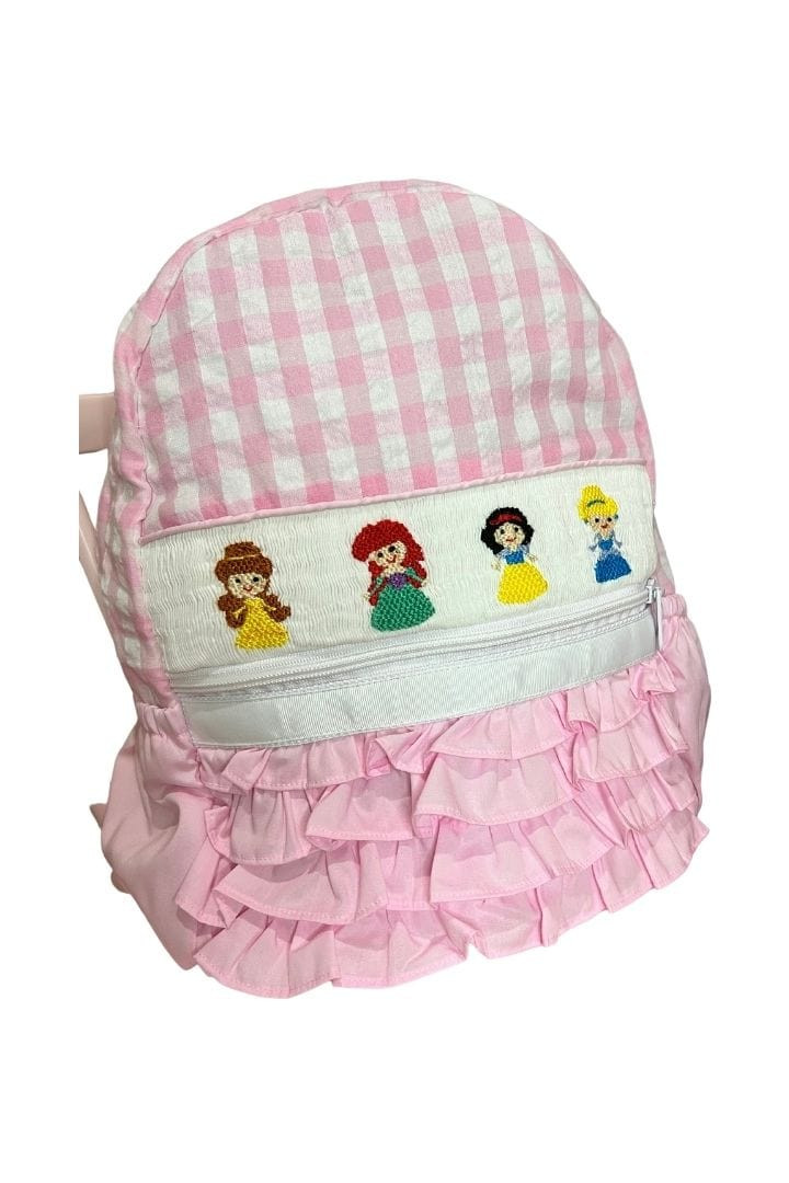 Smocked Princess Pink Gingham Backpack | The Smocked Flamingo