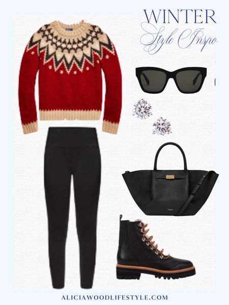 This cozy fair isle sweater is cozy, warm and is a gorgeous color of red, a hot color this season.

holiday sweaters
fair isle sweater 
black leggings 
sunnies
diamond studs
holiday outfit
black boots 

#LTKSeasonal #LTKover40 #LTKstyletip