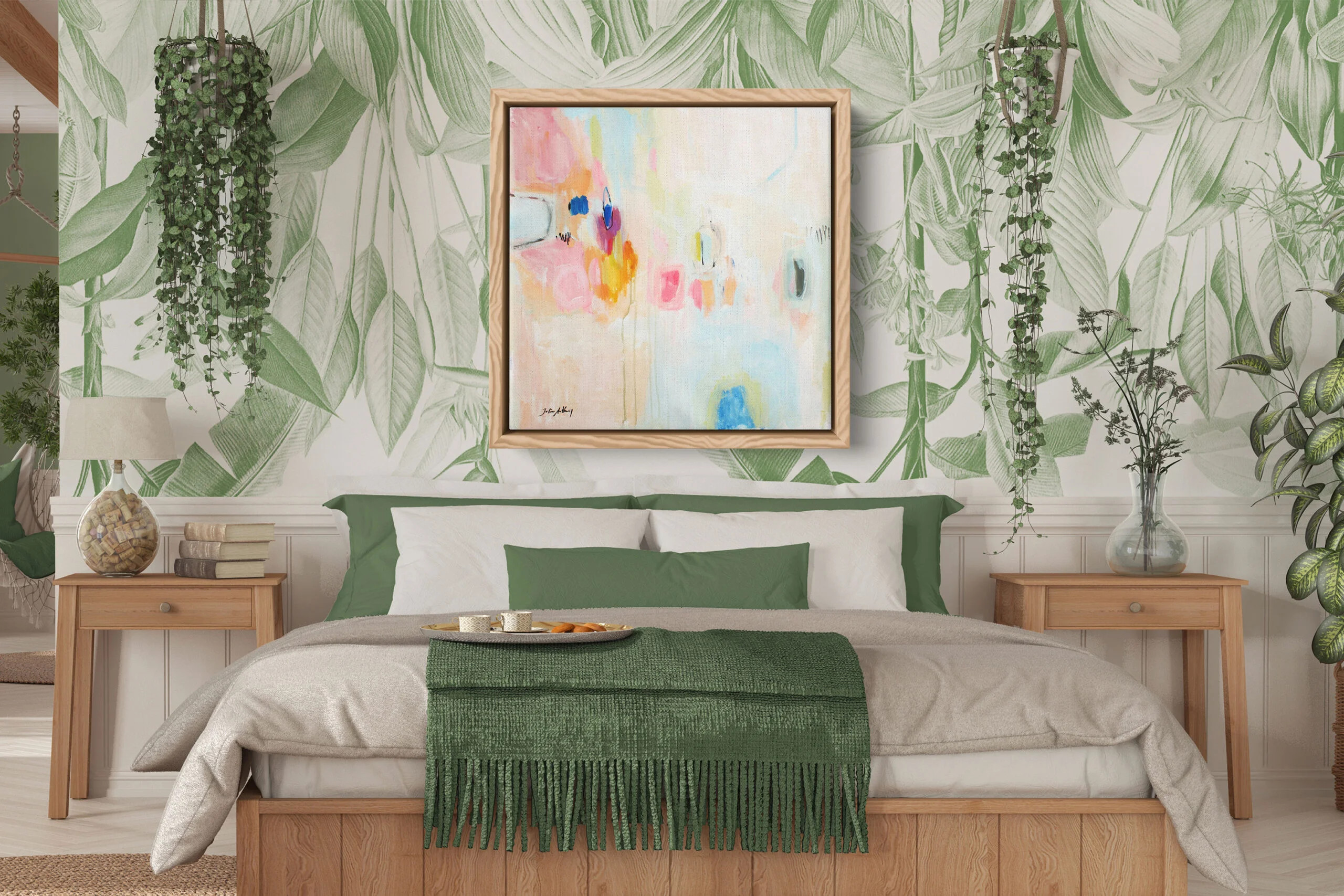 "Rosa Abstract" Painting on Canvas by Jolina Anthony Modern Wall Art | Wayfair North America