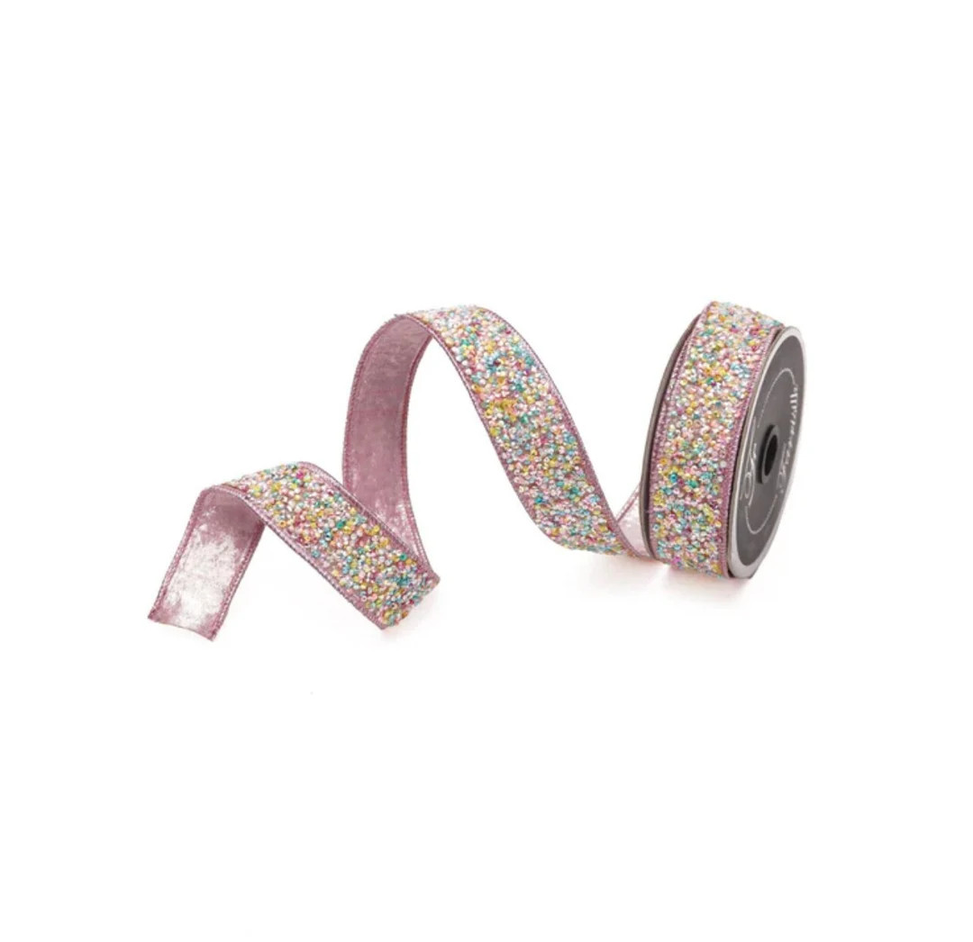 1 inch Pastel Sprinkles Ribbon ~ 10 yards ~ Wired | Etsy (US)