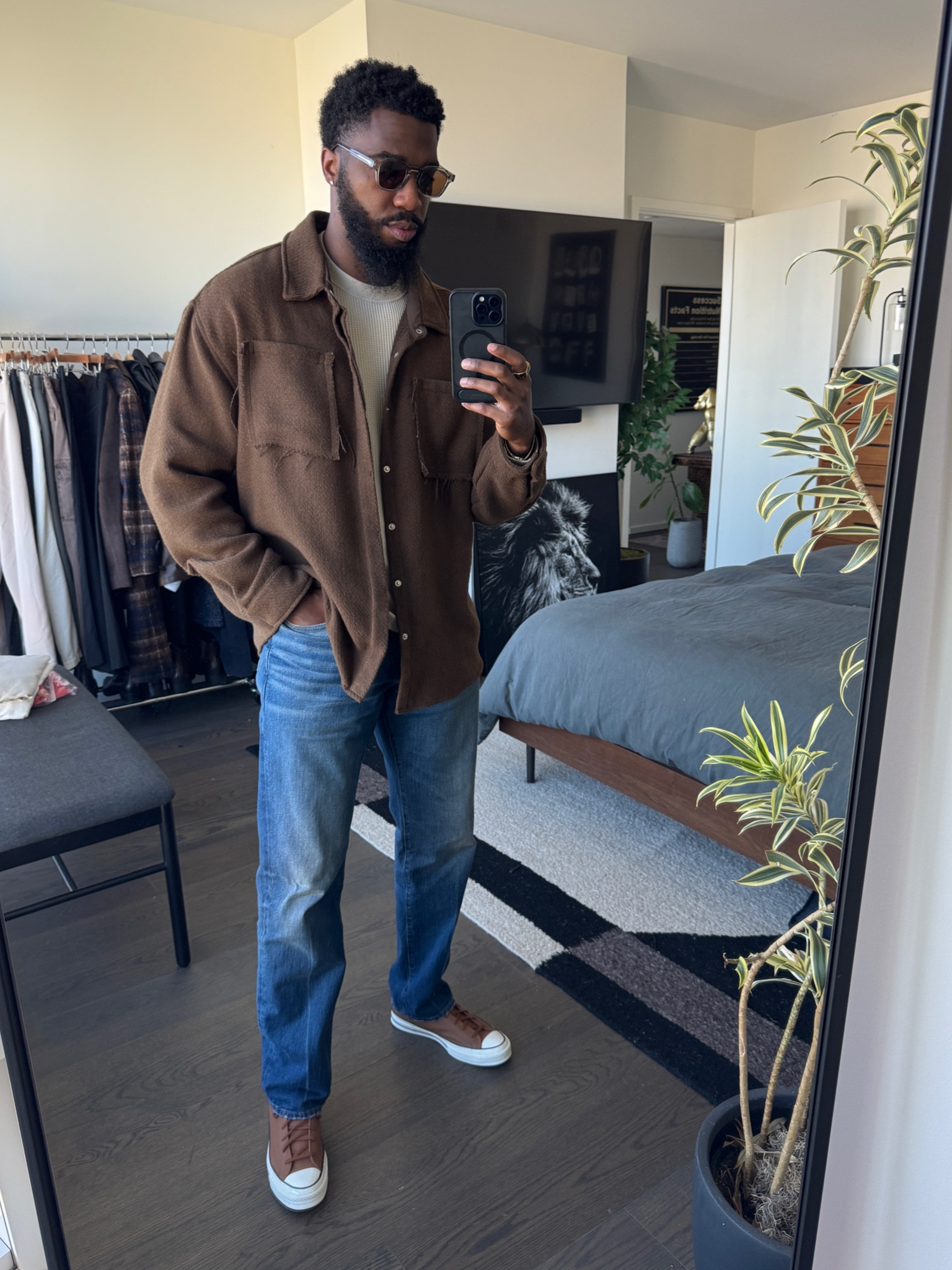 Brown overshirt outfit w/ jeans and brown converse. Links to items down below ⬇️!

#LTKStyleTip #LTKMens
