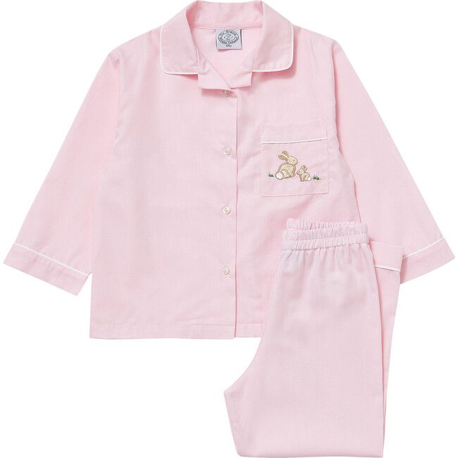 Bella Bunny Pyjama, Pale Pink Chambray | Maisonette
