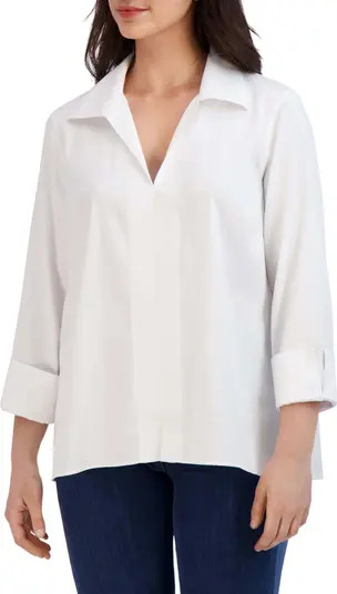 Agnes Split Cuff Popover Blouse | Nordstrom
