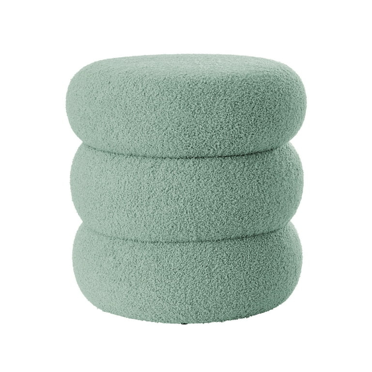 Mainstays Boucle Cloud Storage Ottoman, Sage | Walmart (US)