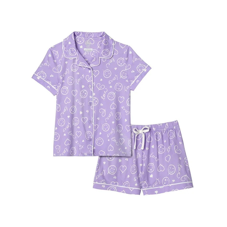 Wonder Nation Toddler Girl Pajama Set, 2-Piece, Sizes 2T-5T | Walmart (US)