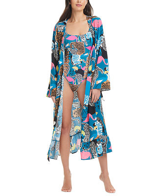 Women's Long Tie-Waist Beach Robe Cover-Up | Macy's
