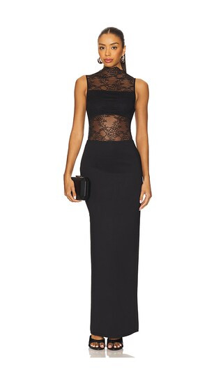 Nichol Maxi Dress With Bandeau in Black | Revolve Clothing (Global)
