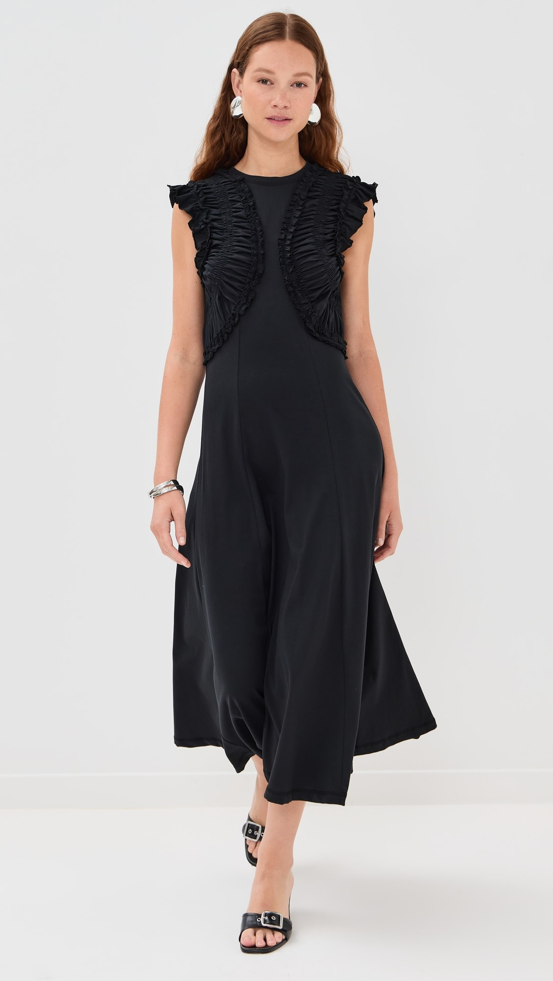 Shiva Sleeveless Ruffled Midi Dress | Shopbop