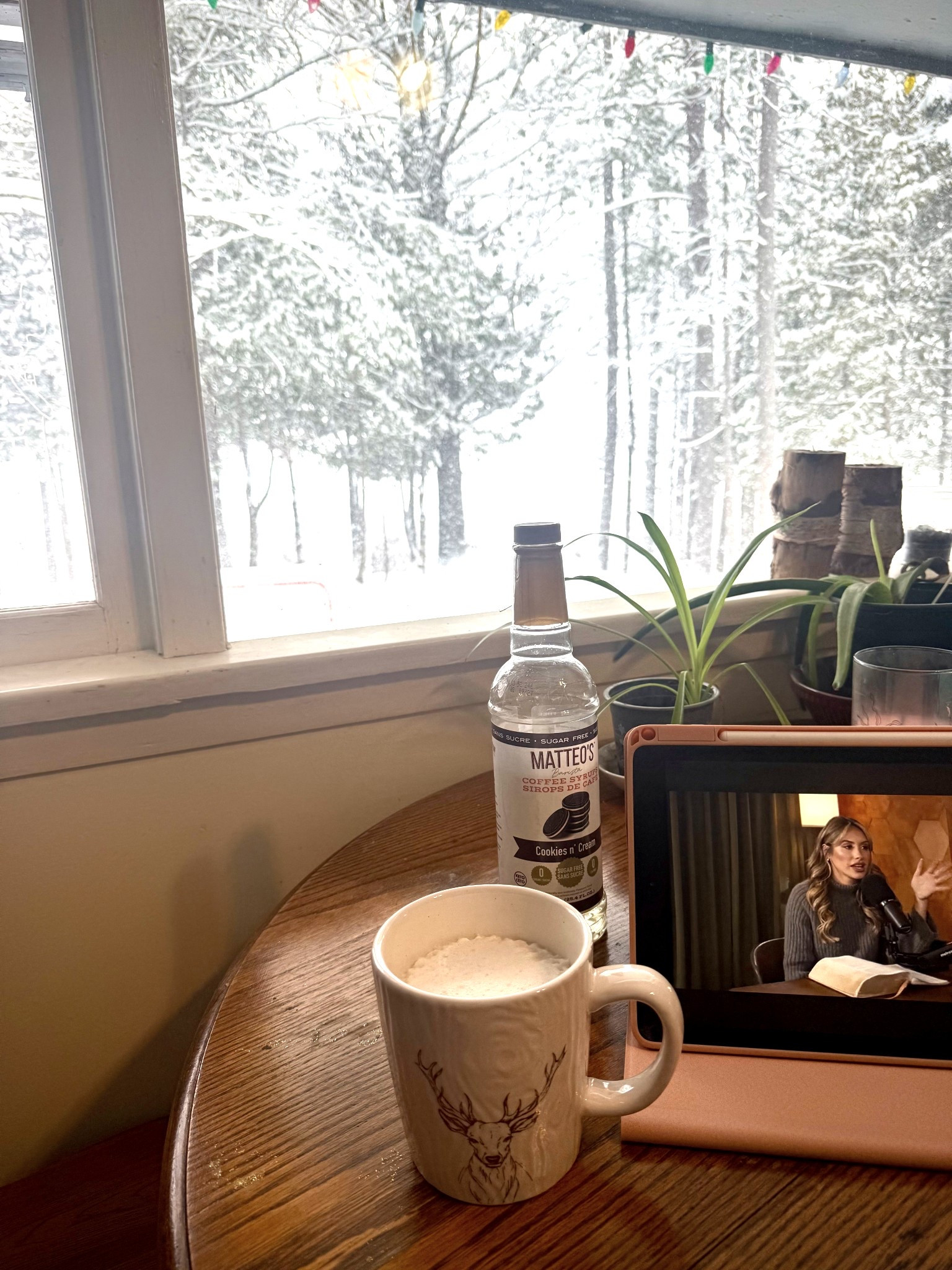 Slow snowy Sunday mornings ✨ Watching church on my iPad, coffee in my favorite mug, and a little syrup to make it extra cozy. Linking my iPad, the case, my mug + the syrup I’m loving right now #CozyMorning
#SnowySunday
#MomLifeMoments
#SundayRoutine
#MorningCoffeeVibes
#CoffeeAtHome
#LTKHome
#LTKMom
#MomAesthetic 

#LTKhome #LTKwinter #LTKcanada