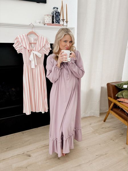 The absolute cutest jammies and pink striped dress of my dreams! All from Ivy city co
