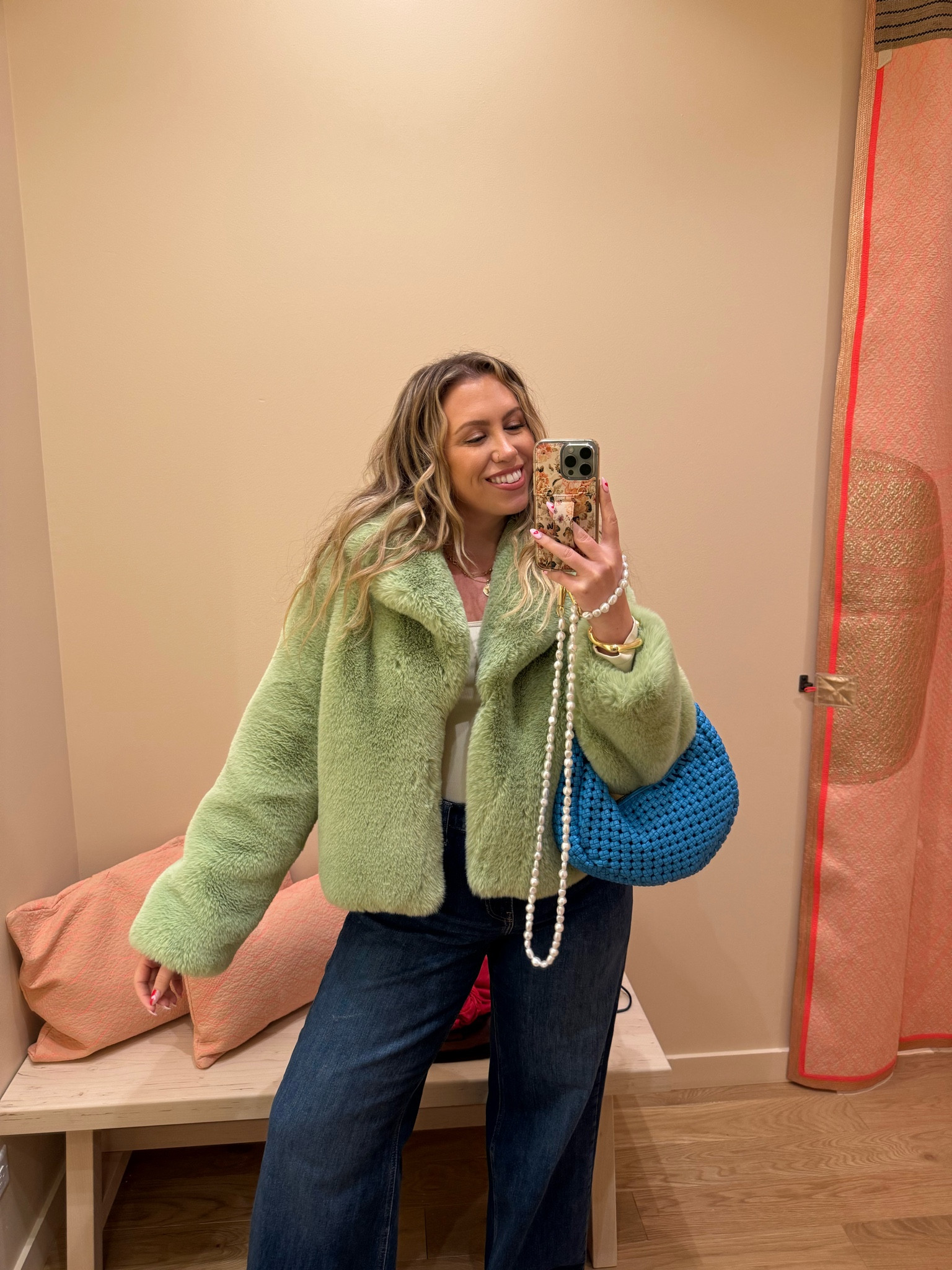 Apparis matcha green short fur coat 

#LTKMidsize #LTKStyleTip #LTKSeasonal