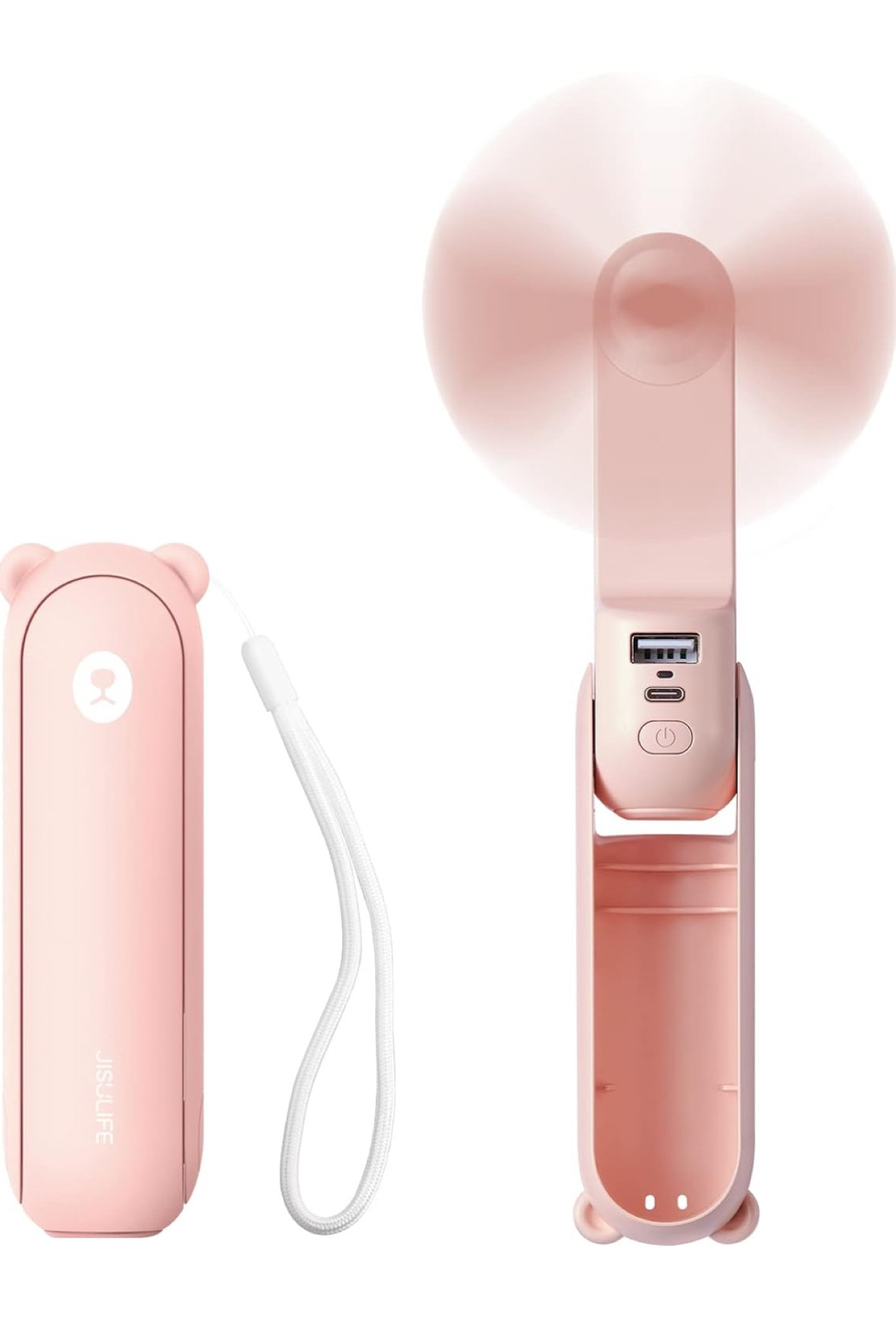 Handheld Mini Fan, 3 IN 1 Hand Fan, USB Rechargeable Small Pocket Fan [12-19 Working Hours] with Power Bank, Flashlight  

#LTKSeasonal #LTKswim