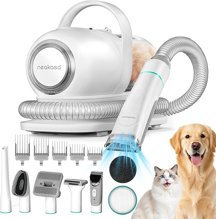 Neakasa P1 Pro Dog Grooming Vacuum Kit, 6-in-1 Pet Hair Grooming with Clippers and Vacuum, 9000Pa... | Amazon (US)