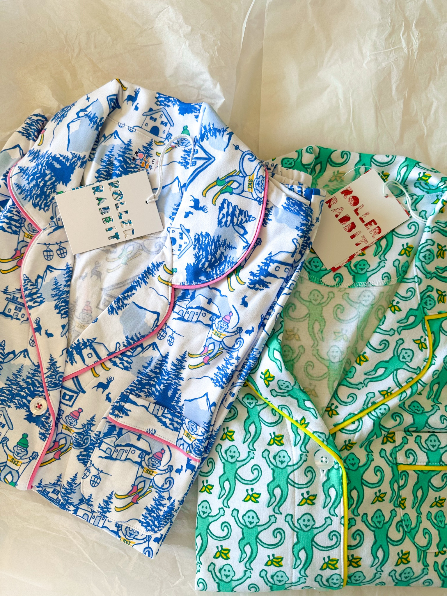 favorite pjs ever!!! obsessed w/ pj sets 🩵🩵 @RollerRabbit !!! #rollerrabbit #pjs 

#LTKStyleTip