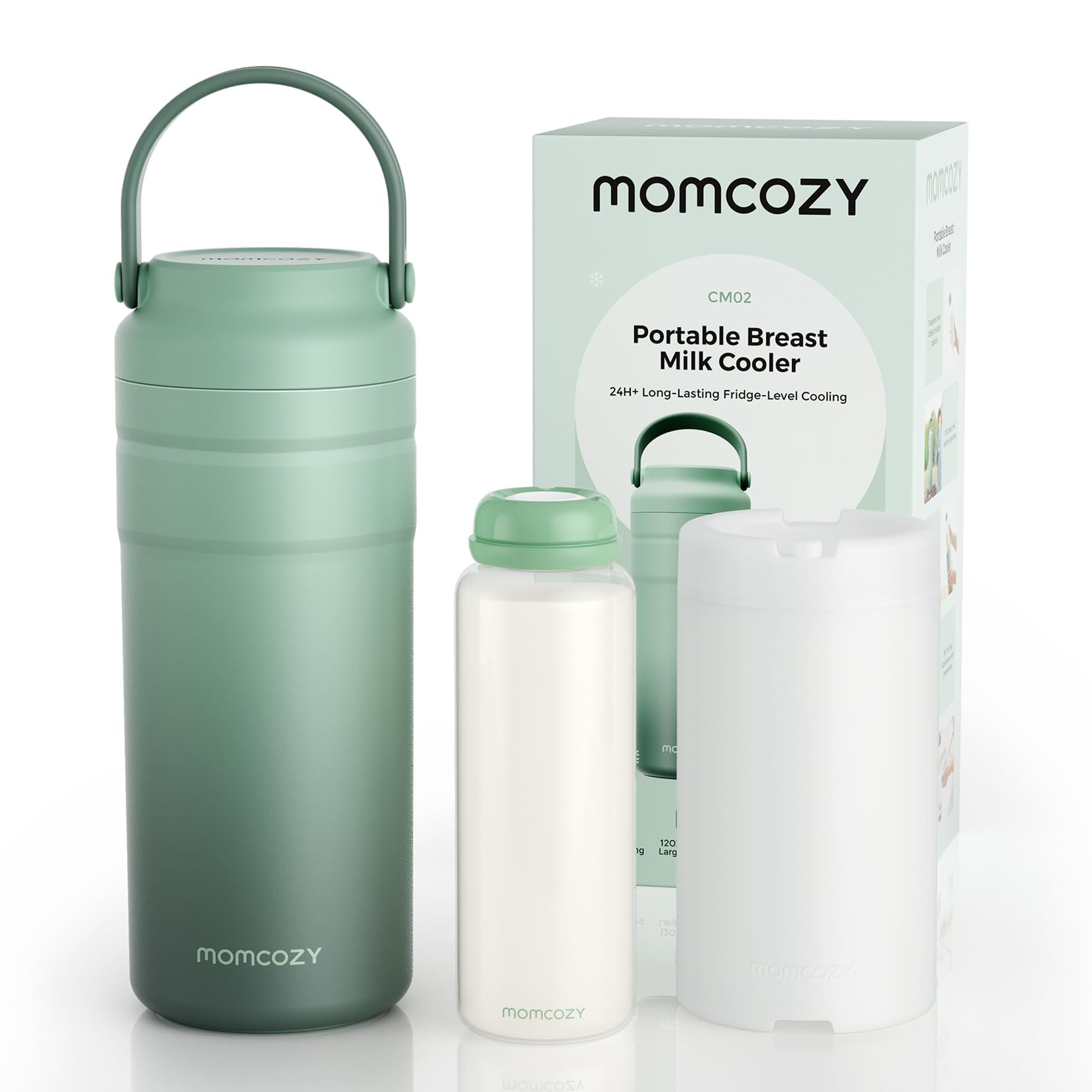 Momcozy Portable Breast Milk Cooler for Travel, 24H Ice-Free Cooling Breastmilk Storage Bottles C... | Amazon (US)