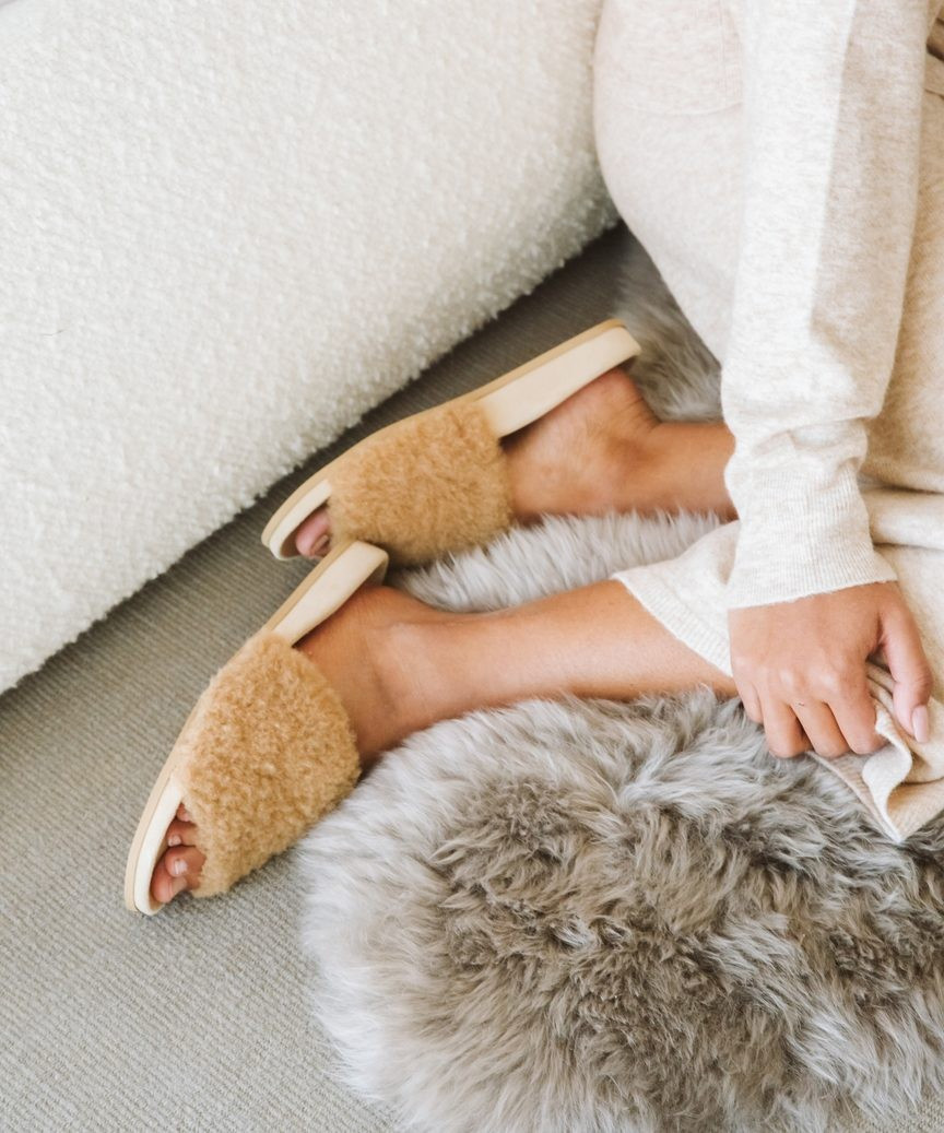Shearling Slide Sandal | Jenni Kayne