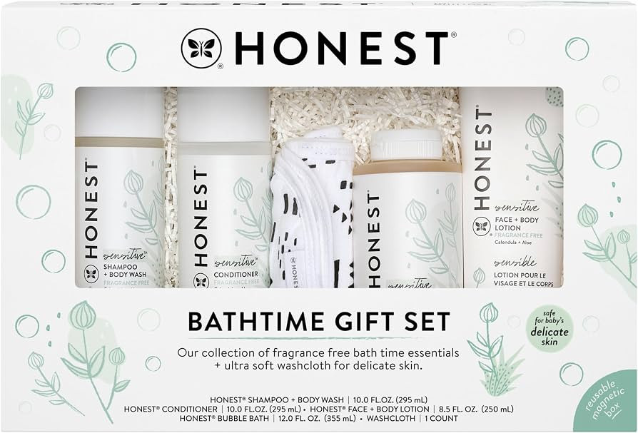 The Honest Company Fragrance Free Bathtime Gift Set | Hypoallergenic Bath Essentials for Sensitiv... | Amazon (US)
