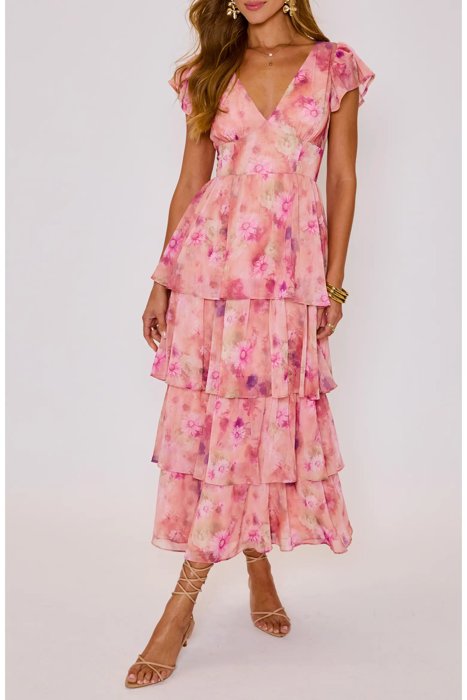 Andie Floral Print Tiered Ruffle Maxi Dress (Women) | Nordstrom | Nordstrom