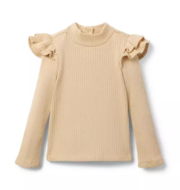 Sparkle Ribbed Ruffle Top | Janie and Jack