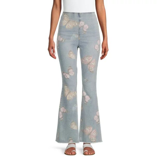 No Boundaries Juniors Pull-On Flare Jeans | Walmart (US)