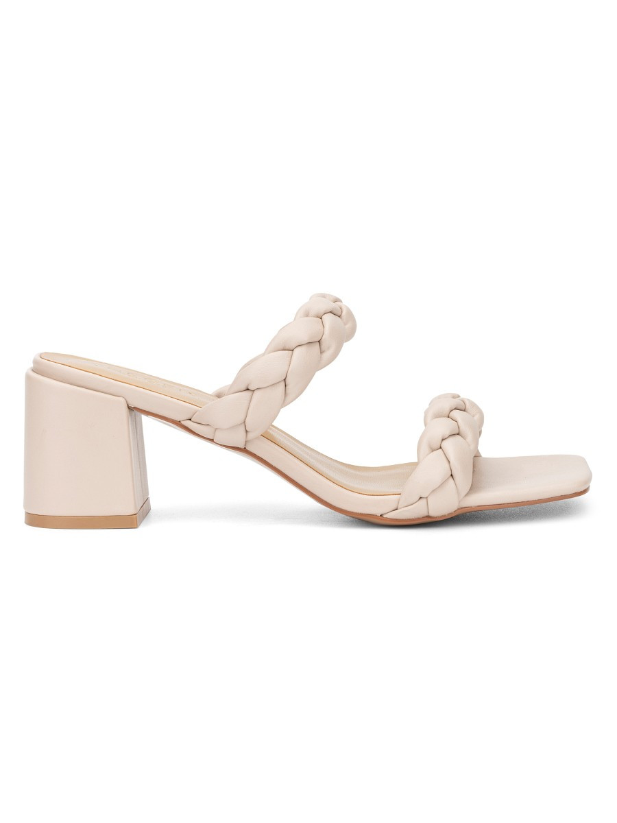 Torgeis Women's Plumeria Braided Block Heel Sandals - Beige - Size 9 | Saks Fifth Avenue OFF 5TH