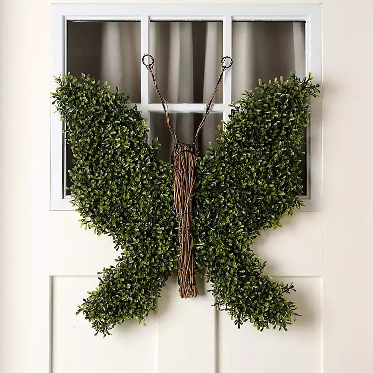 New! Boxwood Butterfly Wreath | Kirklands
