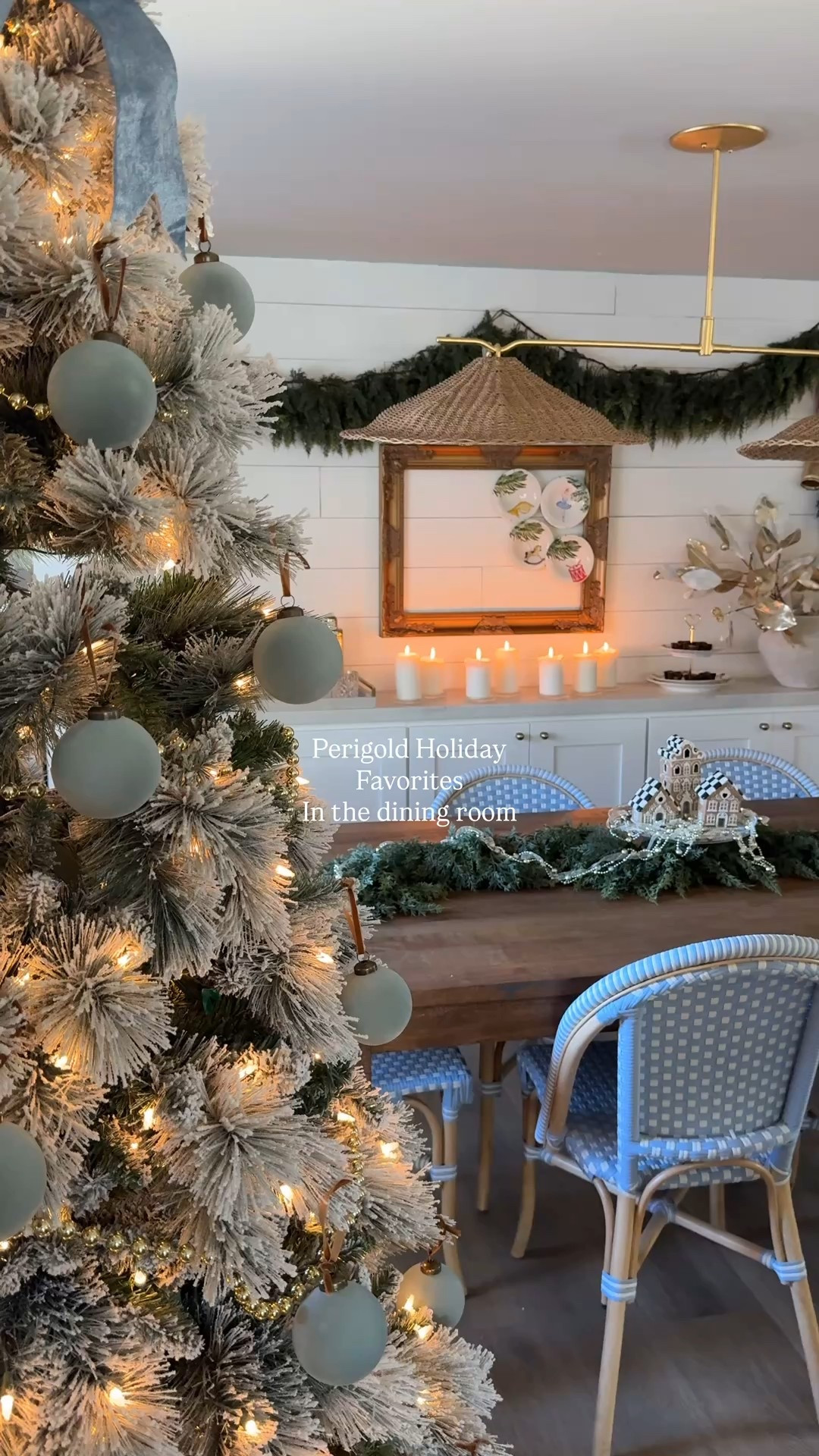 Christmas Dining room styling with @Perigold 🌲 Add joy to every surface from tabletops to treetops. Using the most gorgeous tableware pieces from, MacKenzie-Childs, Lenox, Vietri, and Royal Copenhagen. These Christmas stems add the perfect sparkle to the space. This tree is amazing quality, so realistic! But my favorite is the tableware. The detail and quality will elevate any holiday hosting!! 

#Perigold #PerigoldDesign #PerigoldPartner #mackenziechilds #lenox #royalcopenhagen #vietri #nationaltreecompany @lenox @royalcopenhagen @vietriinc @mackenziechilds @nationaltreecompany 