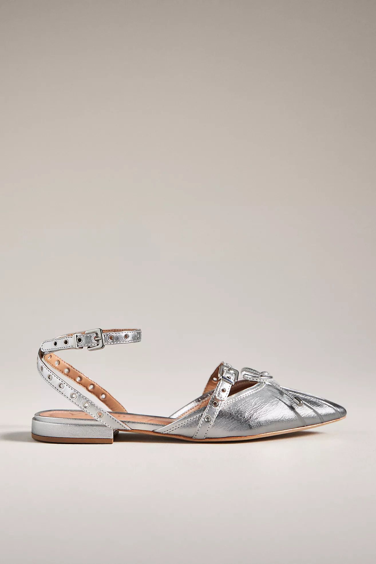 Vicenza Moto Pointed-Toe Flats | Anthropologie (US)