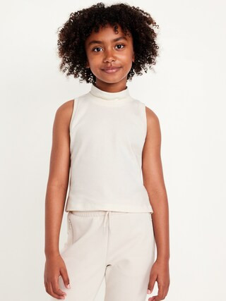 Dynamic Fleece Sleeveless Mock-Neck Top for Girls | Old Navy (US)