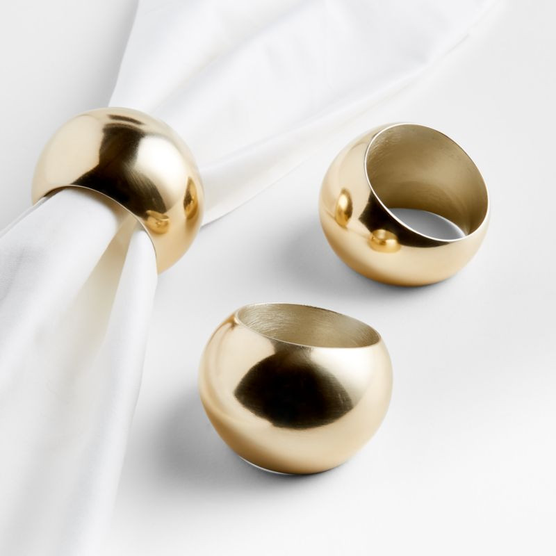 Reine Champagne Napkin Ring by Leanne Ford | Crate and Barrel | Crate & Barrel
