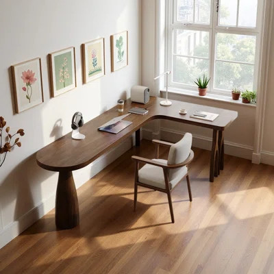 Solid Wood Writing Desk Office Set with Chair | Wayfair North America