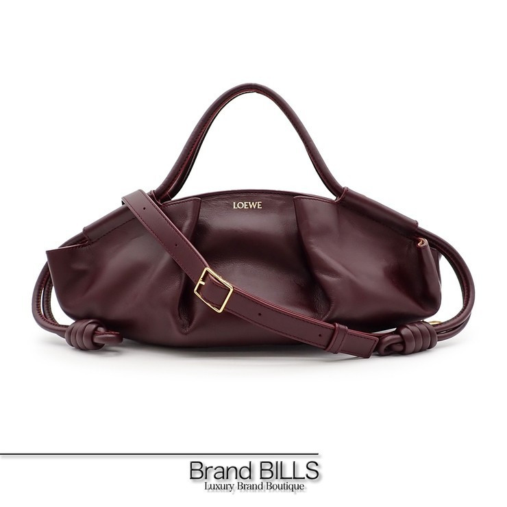item LOEWE Paseo Small Handbag Shoulder Bag 2way A709P48X02 Calf Leather Burgund | eBay UK