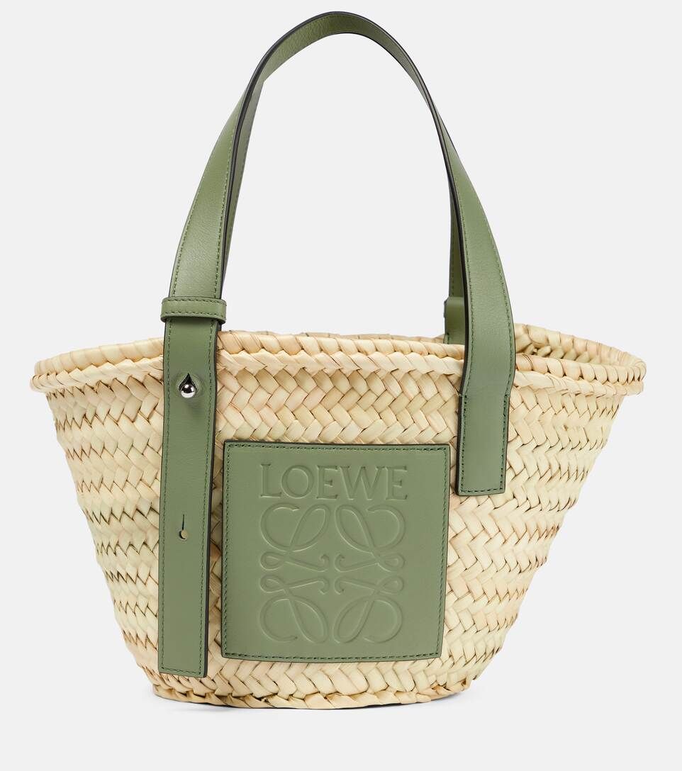 Paula's Ibiza Small leather-trimmed basket tote | Mytheresa (UK)