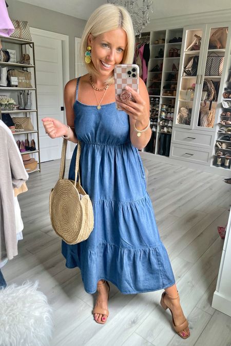 Loving this new chambray dress!!! Lightweight, flowy, and comes in several colors!!
Wearing size small and has adjustable straps! 

#LTKFind #LTKunder50 #LTKstyletip