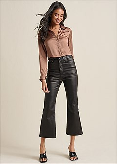Coated Kick Flare Jean | VENUS