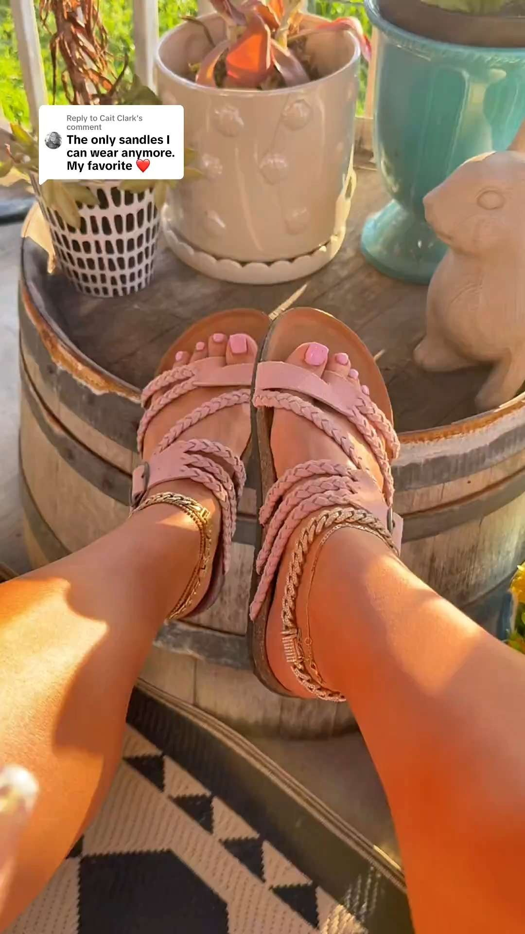 Replying to @Cait Clark leather sandals I can wear all day 🌼🌸☀️ #whitemountainfootbeds #summersandals #comfortablesandals #ad 

 #LTKootd #LTKActive #LTKTravel