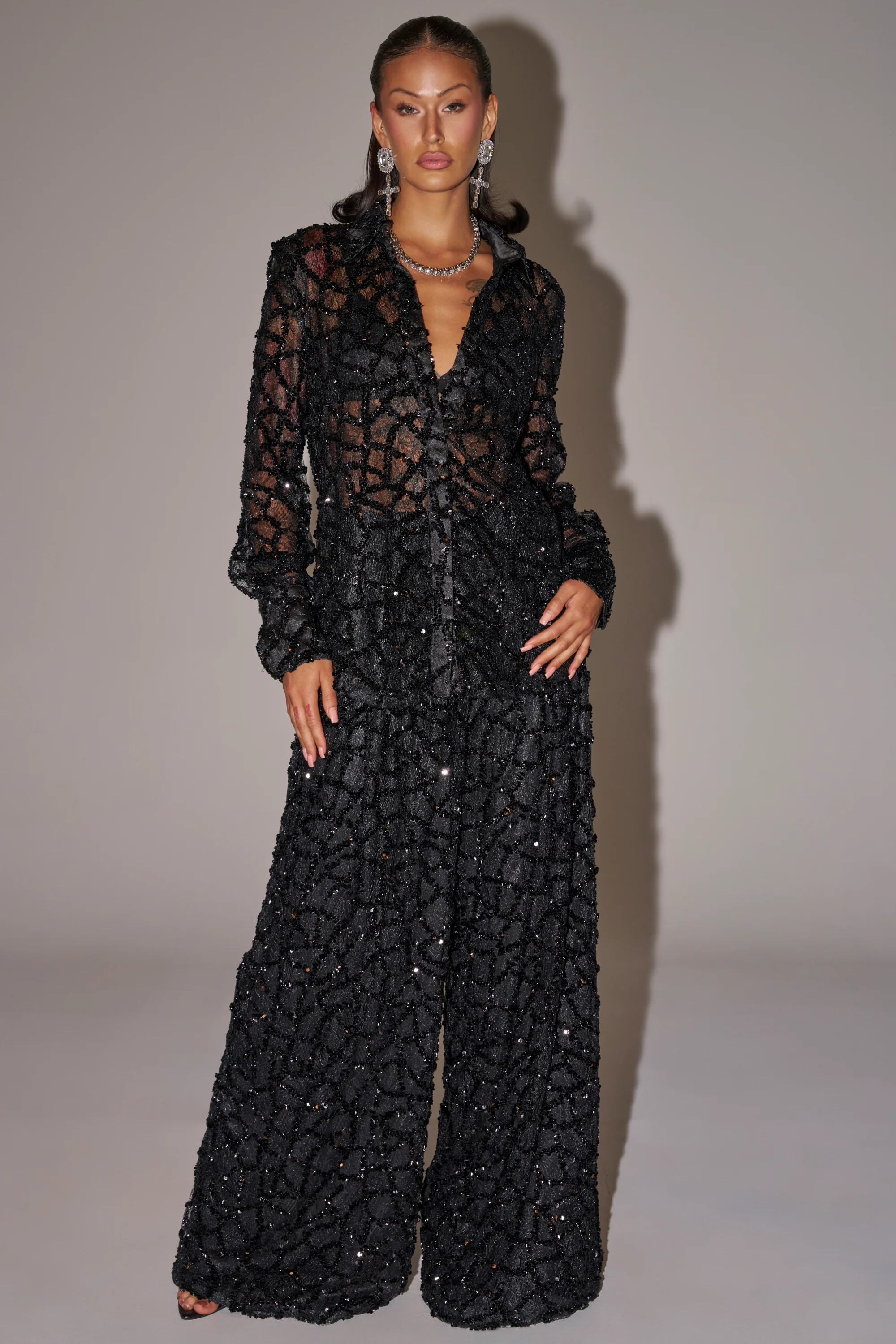 ROXY SEQUIN PALAZZO PANT | AKIRA