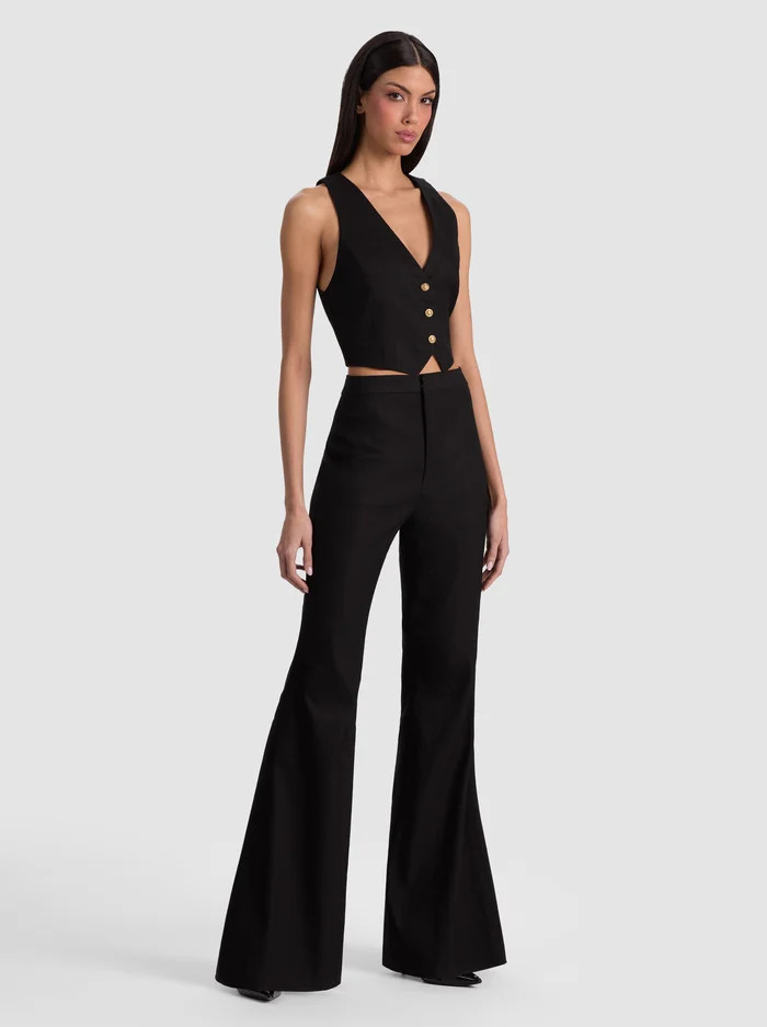 DONNA LINEN VEST | Alice + Olivia