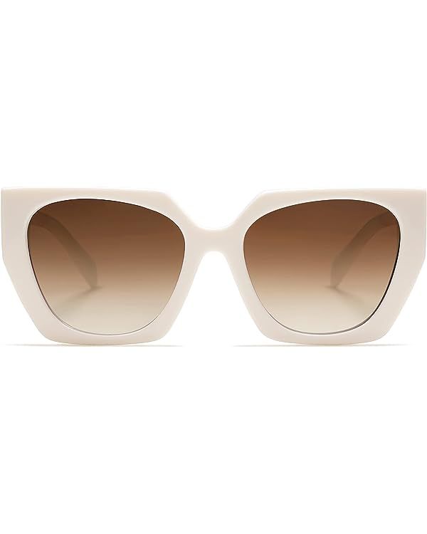 SOJOS Retro Square Cateye Polarized Sunglasses Womens Trendy Oversized Designer Shades SJ2205 | Amazon (US)